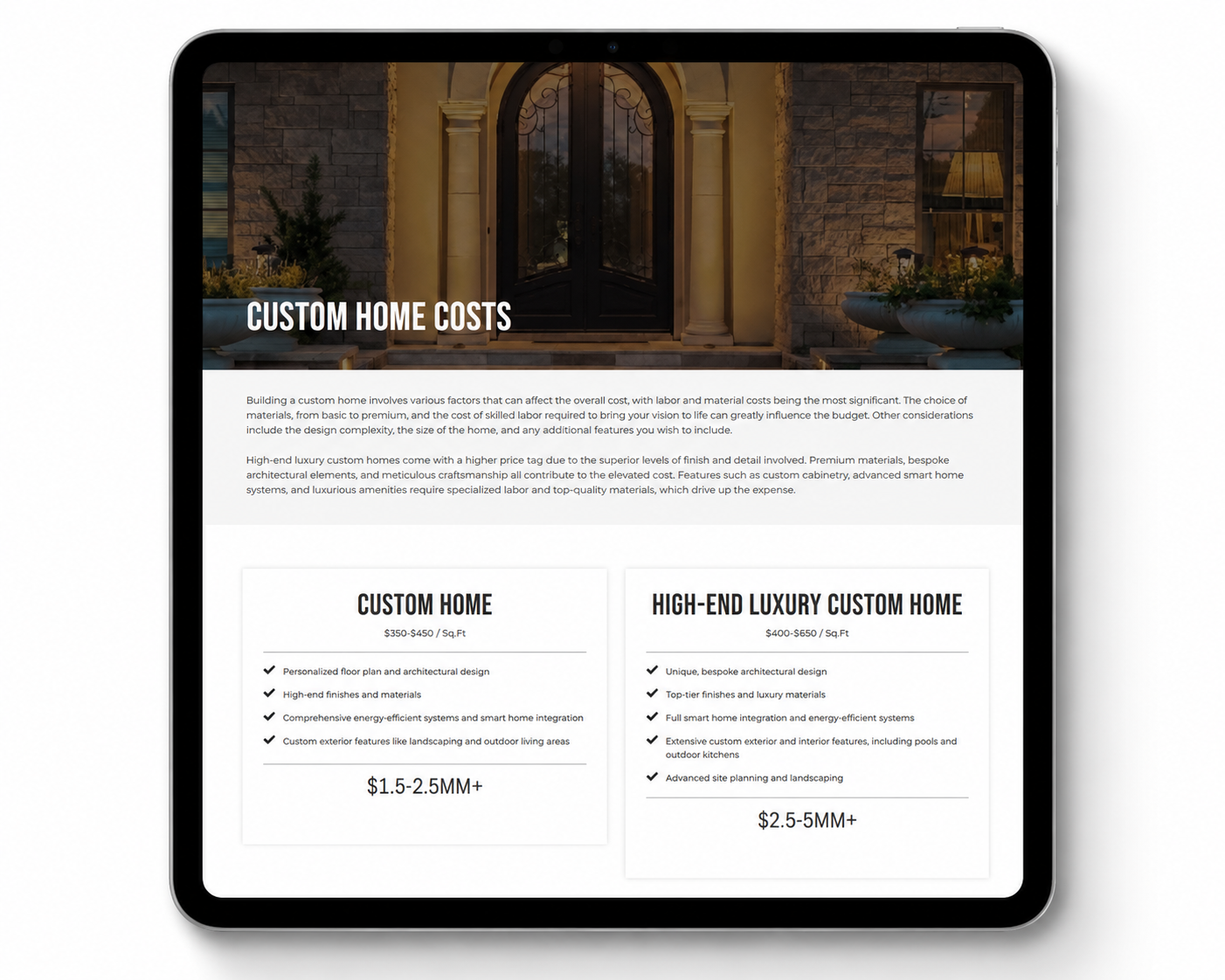 Cost Guide Texas Hill Country Cost Guide Texas Hill Country