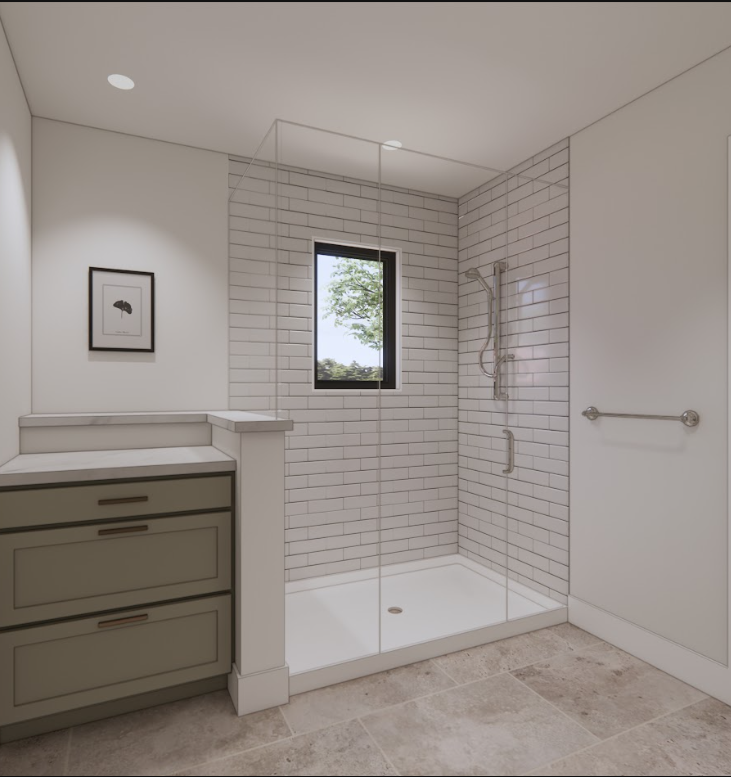 Custom Shower rendering J Bryant Boyd