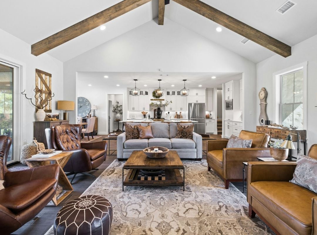 Open layout living area in Texas | J Bryant Boyd