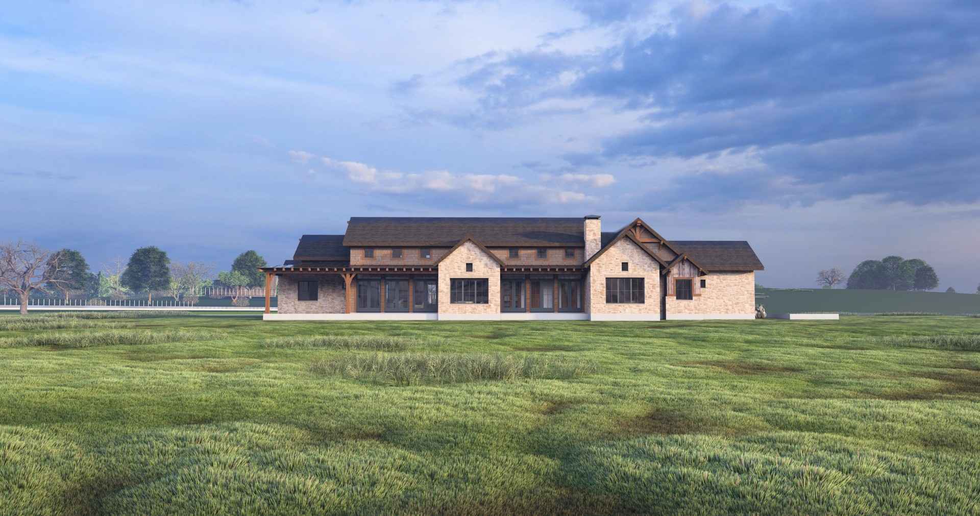 Modern custom home build rendering in Texas Hill Country Modern custom home build rendering in Texas Hill Country