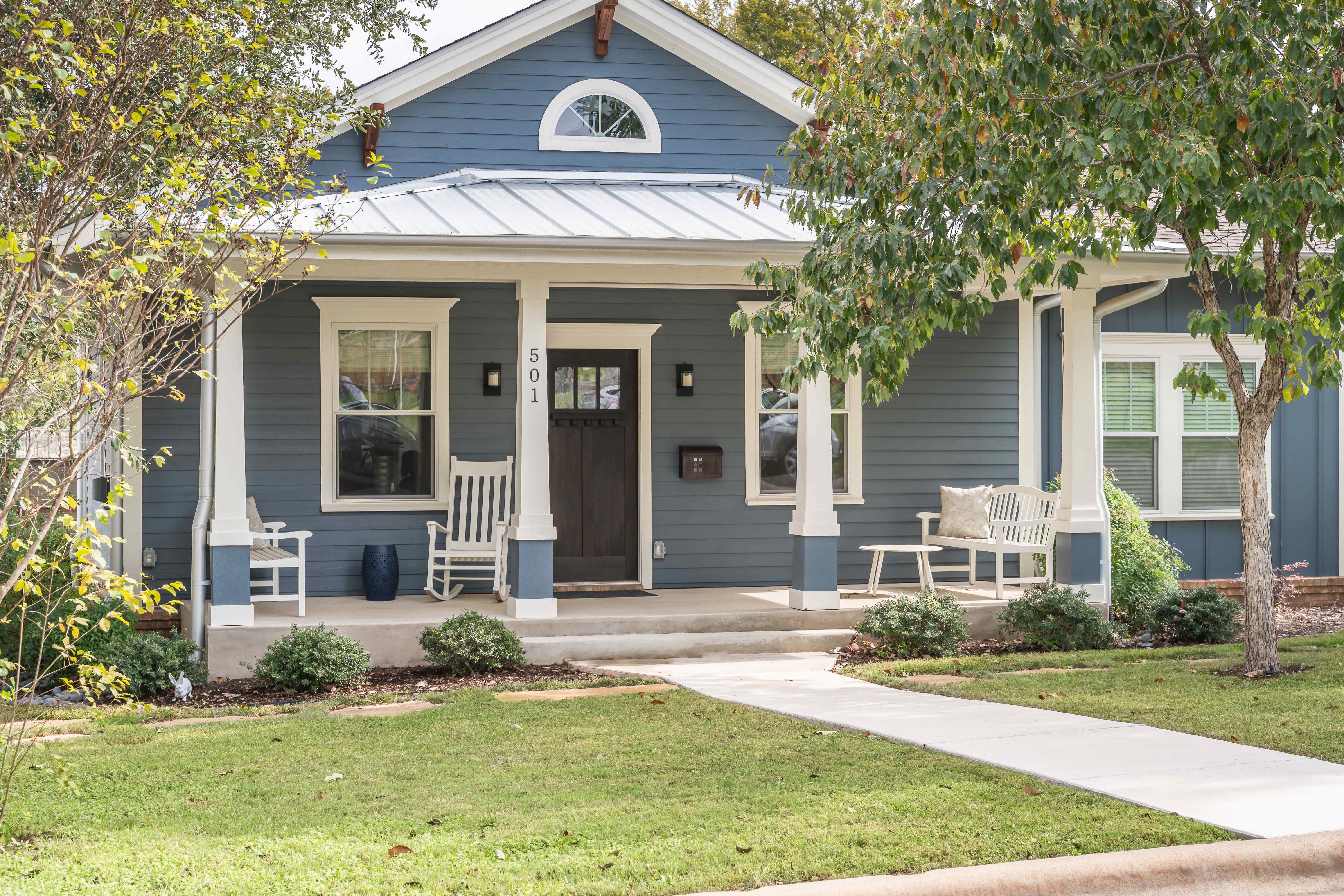 Blue Craftsman Home Remodel by J Bryant Boyd