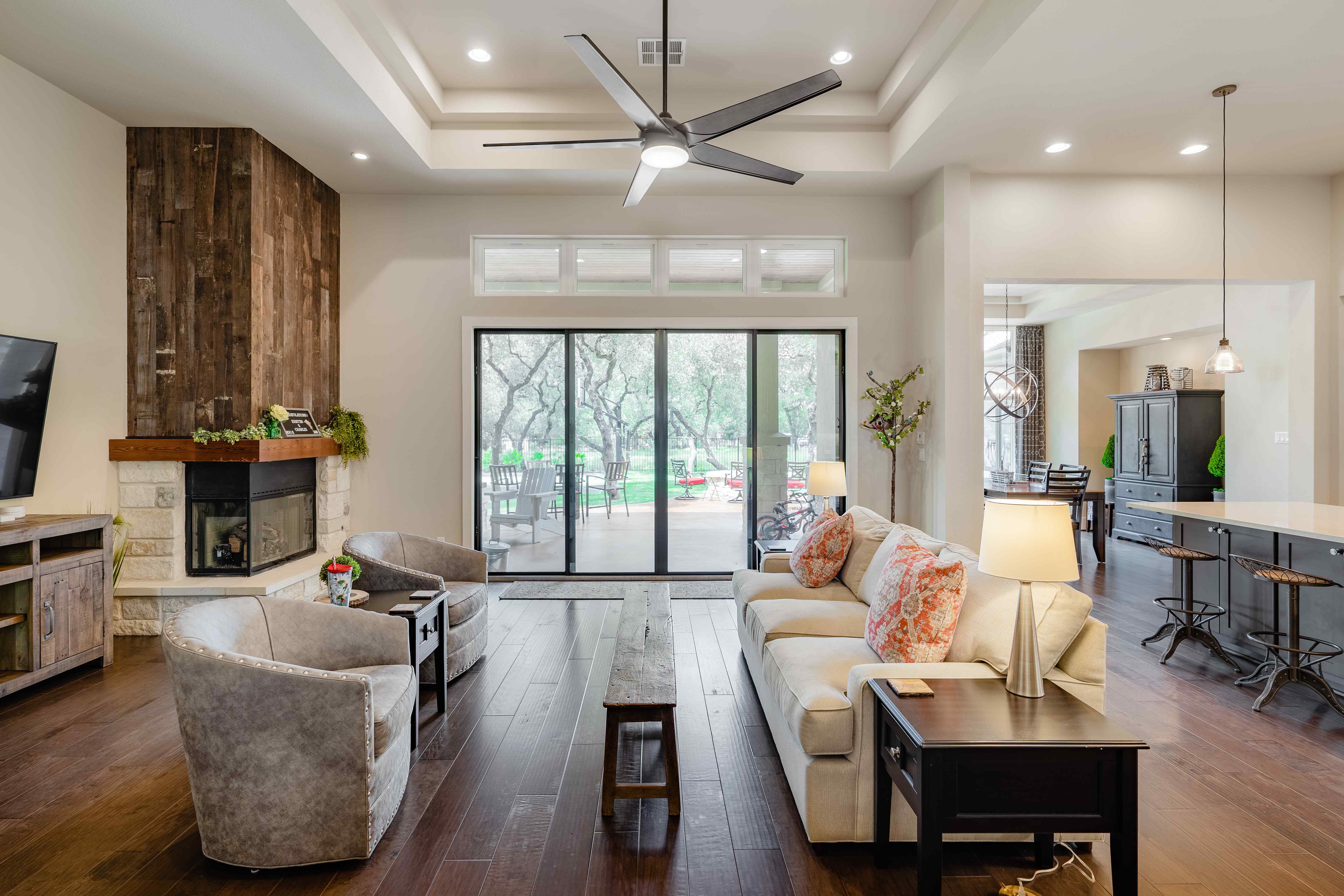 Bright and Open Living Room with Warm and Natural Accents by J. Bryant Boyd