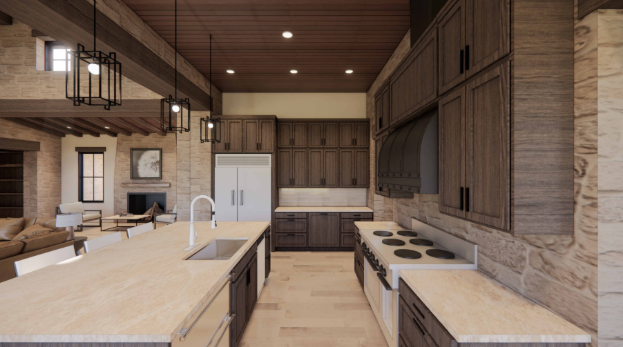 Custom kitchen rendering Custom kitchen rendering