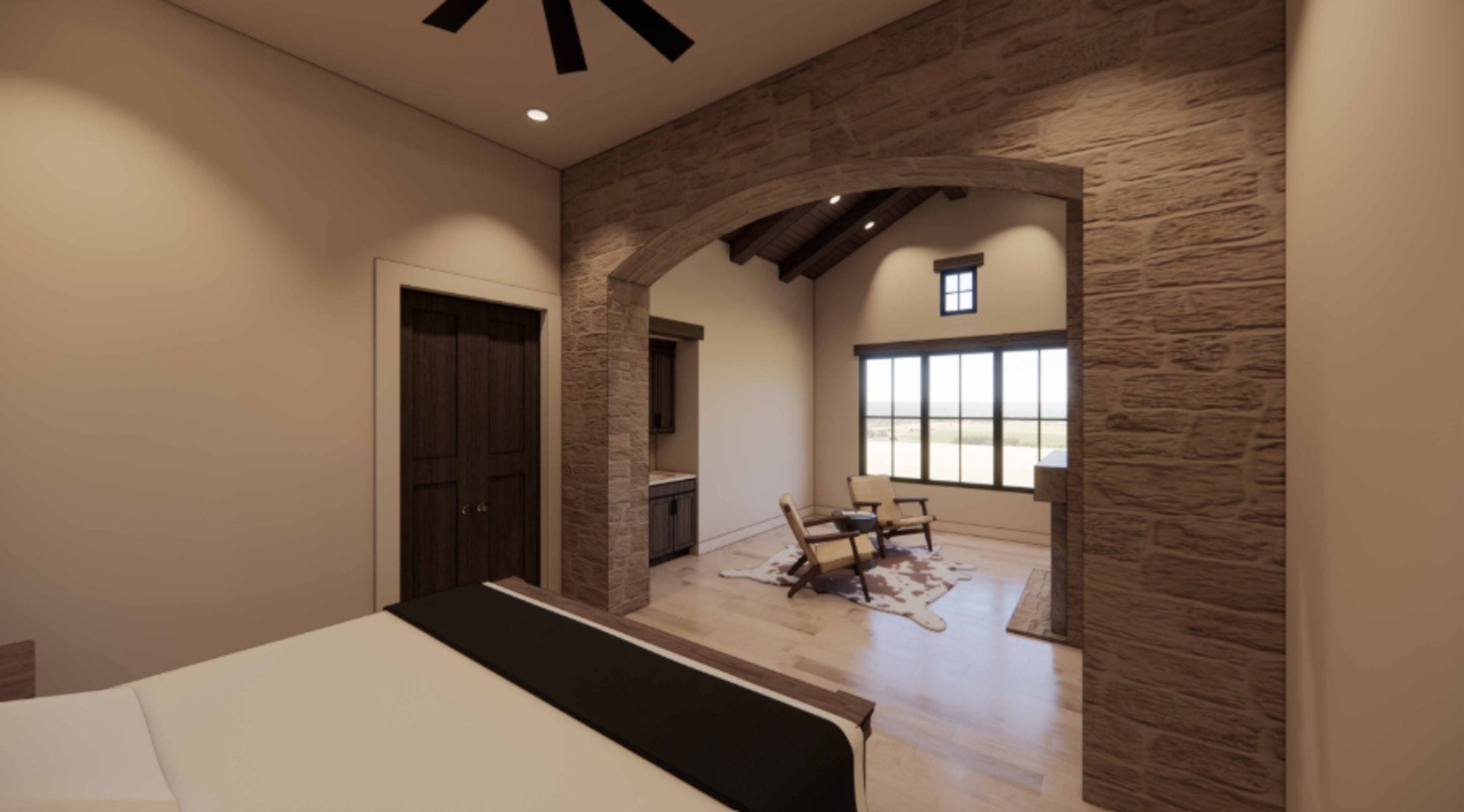 Custom bedroom rendering